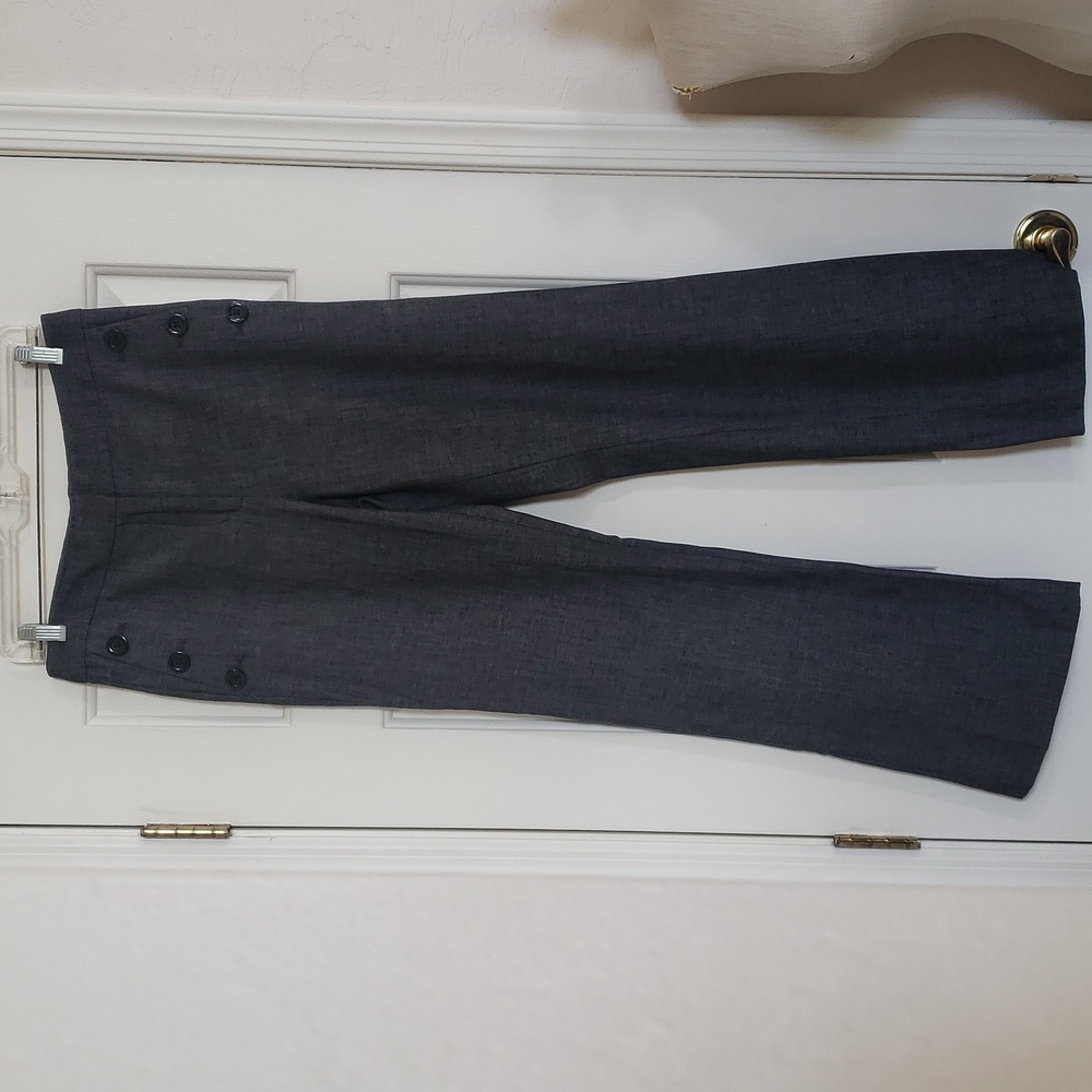 ANN TAYLOR Black & White Tweed Wide Leg Sailor Pants – Size 4 - Picture 5 of 12